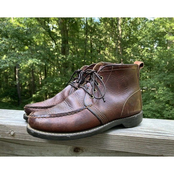 Vintage ORVIS Brown‎ Leather Gro-Cord Chukka Chelsea Boot Shoes MEN’s Sz 10 - Picture 1 of 6